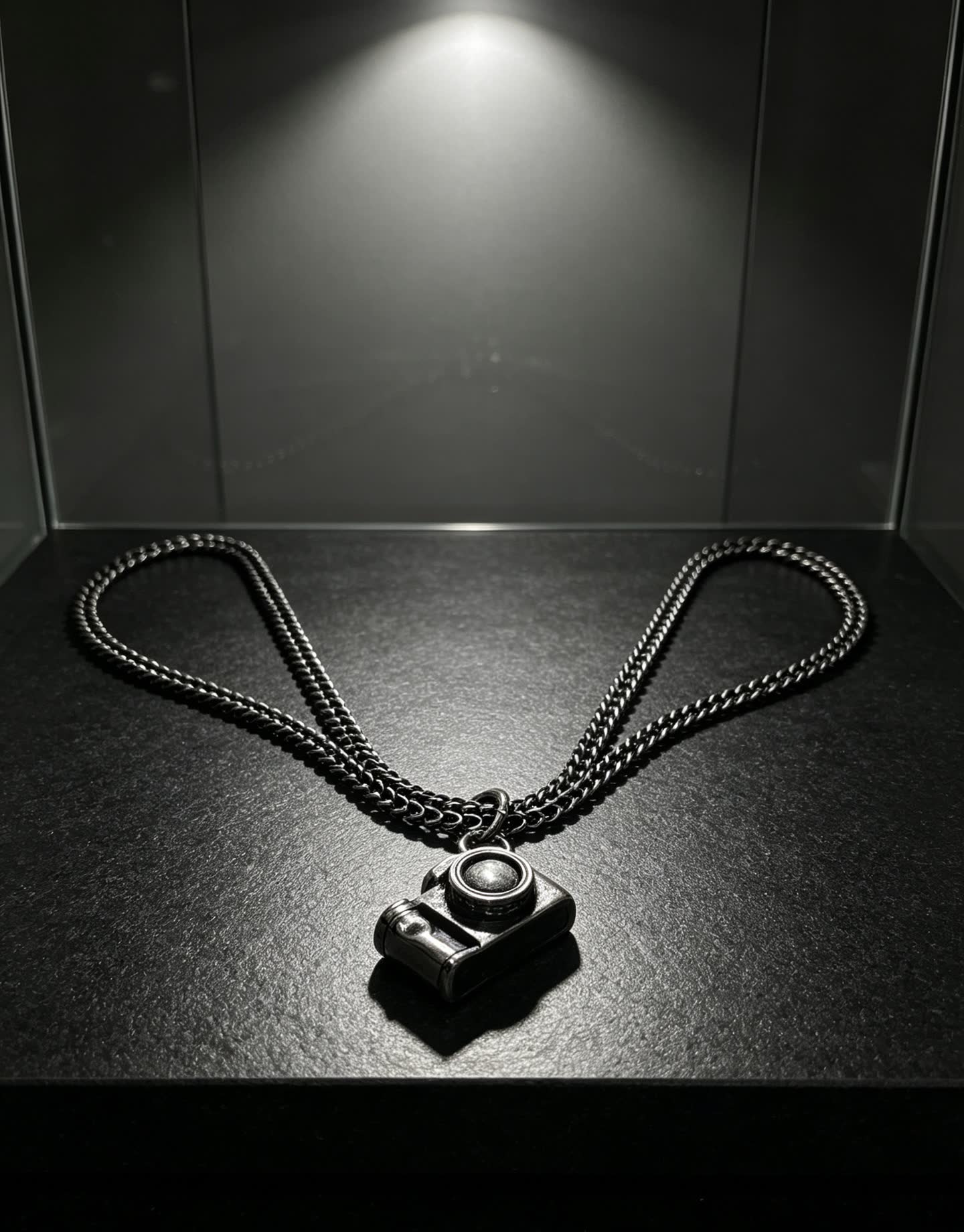 Chrome Hearts Silver Camera Pendant Necklace